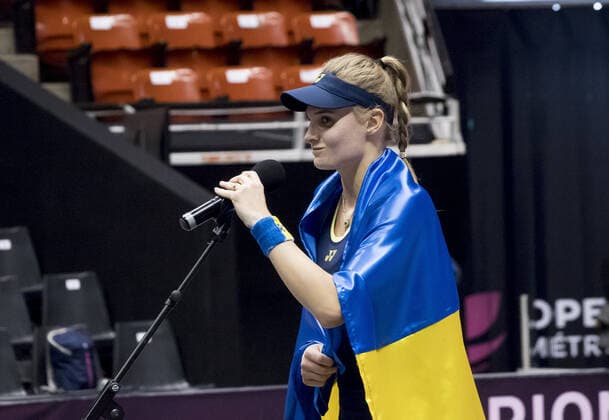 Dayana YASTREMSKA (UKR) - Open 6eme sens MÃ tropole de Lyon, Lyon 03 03 2022 - TENNIS : Dayana YASTREMSKA vs Cristina BUCSA - Open 6eme Sens Lyon Metropole - Lyon - 03 03 2022 SandrineThesillat Panoramic 