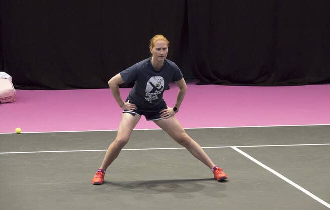 Alison VAN UYTVANCK (BEL) Ã l Ã chauffement - Open 6eme sens MÃ tropole de Lyon, Lyon 04 03 2022 - Photo Sandrine Thesillat Panoramic TENNIS : Open 6eme Sens Lyon Metropole - 04 03 2022 SandrineThesillat Panoramic 