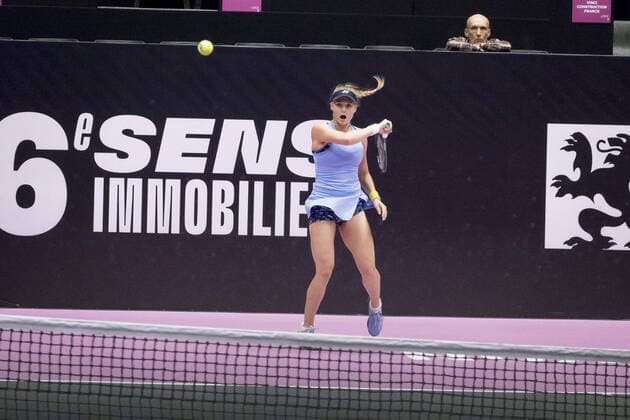 Dayana YASTREMSKA (UKR) - Open 6eme sens MÃ tropole de Lyon, Lyon 04 03 2022 - Photo Sandrine Thesillat Panoramic TENNIS : Open 6eme Sens Lyon Metropole - 04 03 2022 SandrineThesillat Panoramic 