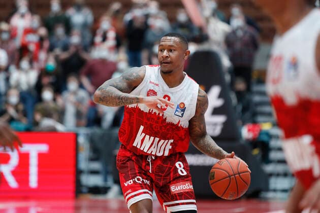 04 03 2022, s Oliver Wuerzburg vs ratiopharm Ulm, easyCredit BBL, Matchday 23, GER, Wuerzburg, tectake Arena, Pictured Charles Callison s Oliver Wuerzburg Copyright: HMBxMedia xJulienxBecker