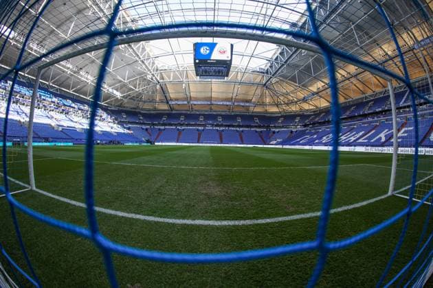 05 03 2022, Football, 2021 2022 season, 2 Bundesliga, 23 match day, FC Schalke 04 Hansa Rostock, feature shot at FC Schalke 04s Veltins Arena Photo Tim Rehbein RHR FOTO Gelsenkirchen Veltins Arena NRW Germany xRHR FOTO TRx