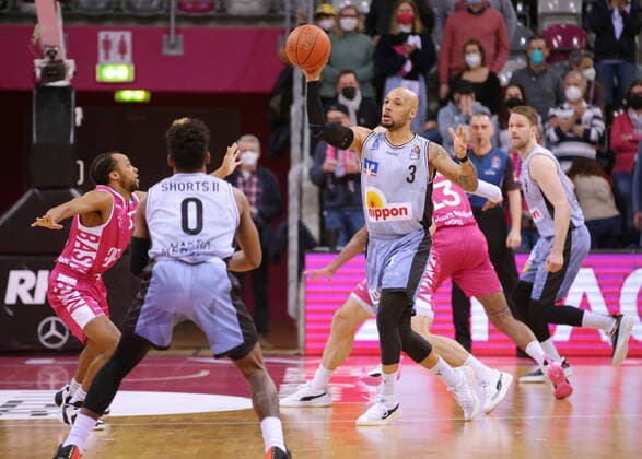 Telekom Baskets Bonn vs Maurice Stuckey HAKRO Merlins Crailsheim easyCredit BBL 1 Bundesliga , 2021 2022 season , Main round 23 matchday