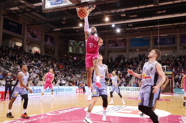 Javontae Hawkins Telekom Baskets Bonn vs HAKRO Merlins Crailsheim easyCredit BBL 1 Bundesliga , 2021 2022 season , main round 23 matchday