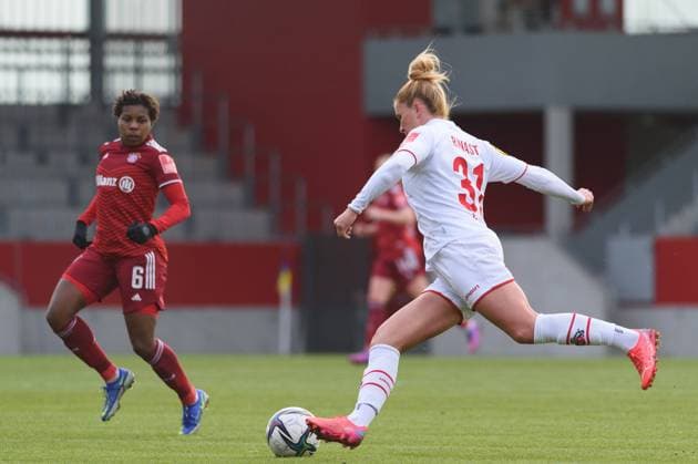 Munich, Germany, Mar 6th 2022: Rachel Rinast (31 1. FC Cologne) during the Flyeralarm Frauen Bundesliga match between FC Bayern Munich and 1. FC Cologne at FC Bayern Campus, Munich. Sven Beyrich SPP FC Bayern Munich v 1. FC Cologne - Flyeralarm Frauenbundesliga - FC Bayern Campus 