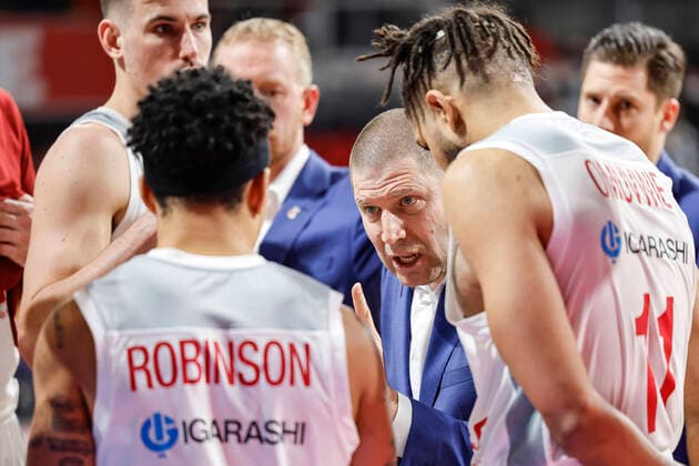 Head coach Oren Amiel Brose Bamberg FC Bayern Munich Brose Bamberg easyCredit BBL basketball season 2021 22 matchday 23, 06 03 2022 Audi Dome Copyright: DanielxLöb