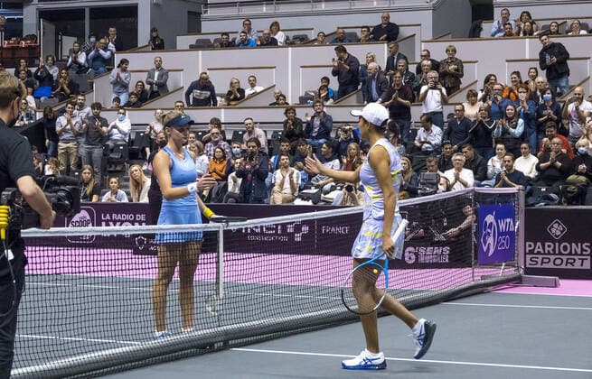 Shuai Zhang (CHN) Dayana YASTREMSKA (UKR) - Open 6eme sens MÃ tropole de Lyon TENNIS : Open 6eme sens Metropole de Lyon - 06 03 2022 SandrineThesillat Panoramic 