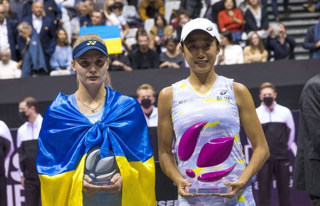Shuai Zhang (CHN) Dayana YASTREMSKA (UKR) - Open 6eme sens MÃ tropole de Lyon TENNIS : Open 6eme sens Metropole de Lyon - 06 03 2022 SandrineThesillat Panoramic 