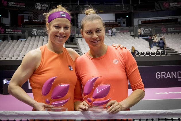 Laura SIEGEMUND (GER) Vera ZVONAREVA (RUS) remportent la finale double du tournoi de Lyon TENNIS : Open 6eme sens Metropole de Lyon - 06 03 2022 SandrineThesillat Panoramic 