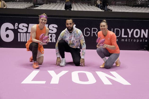 Laura SIEGEMUND (GER) Vera ZVONAREVA (RUS) remportent la finale double du tournoi de Lyon TENNIS : Open 6eme sens Metropole de Lyon - 06 03 2022 SandrineThesillat Panoramic 