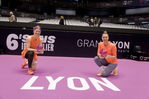 Laura SIEGEMUND (GER) Vera ZVONAREVA (RUS) remportent la finale double du tournoi de Lyon TENNIS : Open 6eme sens Metropole de Lyon - 06 03 2022 SandrineThesillat Panoramic 