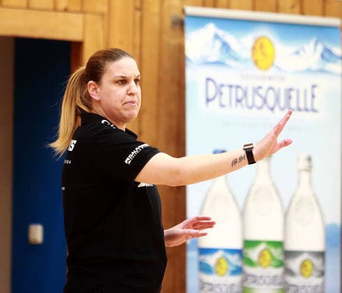 Katerina Hatzidaki Hall , Da Basketball,1 Bundesliga 2021 22, , 06 03 22, TSV Wasserburg vs Gisa LIONS SV Halle, Wasserburg, Badria Sportzentrum. Copyright: WolfgangxFehrmann