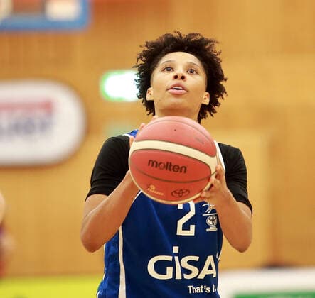 Deeshyra THOMAS Halle , Da Basketball,1 Bundesliga 2021 22, , 06 03 22, TSV Wasserburg vs Gisa LIONS SV Halle, Wasserburg, Badria Sportzentrum Copyright: WolfgangxFehrmann