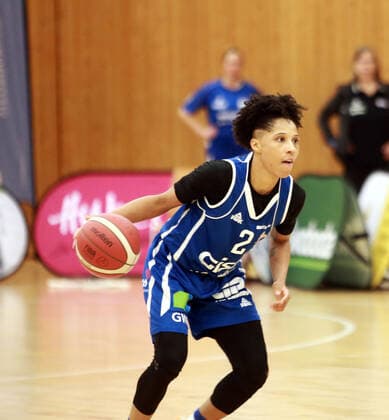 Deeshyra THOMAS Halle , Da Basketball,1 Bundesliga 2021 22, , 06 03 22, TSV Wasserburg vs Gisa LIONS SV Halle, Wasserburg, Badria Sportzentrum Copyright: WolfgangxFehrmann