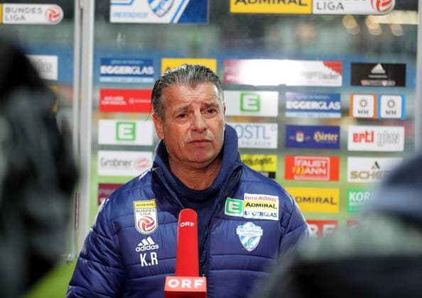 SOCCER - BL, Hartberg vs Wattens HARTBERG,AUSTRIA,06.MAR.22 - SOCCER - ADMIRAL Bundesliga, TSV Hartberg vs WSG Tirol. Image shows head coach Kurt Russ (Hartberg).  GEPAxpictures xHansxOberlaender