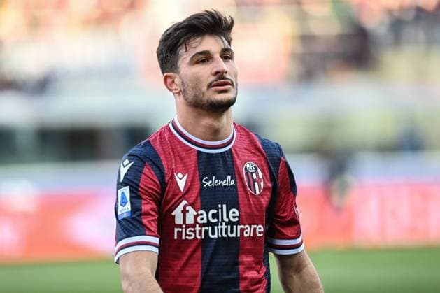 Mandatory Credit: Photo by Gianluca Ricci LiveMedia Shutterstock (12836296bh) Riccardo Orsolini (Bologna Fc) portrait italian soccer Serie A match Bologna FC vs Torino FC, Renato Dall Ara stadium, Bologna, Italy - 06 Mar 2022 italian soccer Serie A match Bologna FC vs Torino FC, Renato Dall Ara stadium, Bologna, Italy - 06 Mar 2022  Copyright: xGianlucaxRicci LiveMedia Shutterstockx 12836296bh