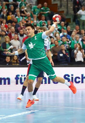 Handball DHfK Leipzig Flensburg 06 03 2022 Leipzig, 06 03 2022, Arena Leipzig, Handball Bundesliga, 23 match day , SC DHfK Leipzig vs SG Flensburg Handewitt 25 24 13 12 , In the picture Lucas Krzikalla 8, Leipzig ,