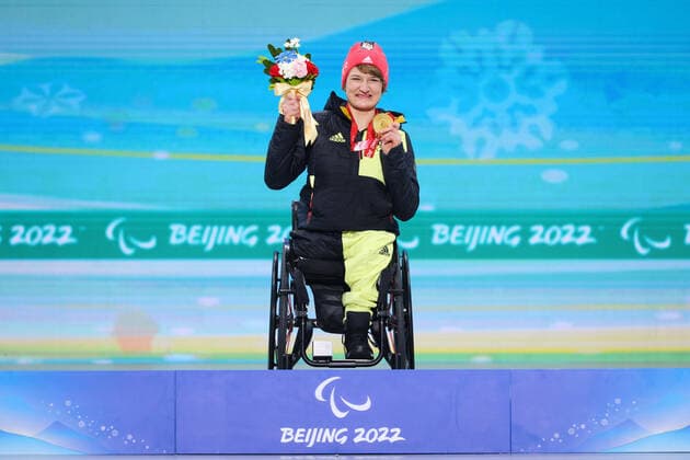 Anna-Lena Forster (GER), MARCH 8, 2022 - Alpine Skiing : Women s Super Combined Sitting Medal Ceremony during the Beijing 2022 Paralympic Winter games, Winterspiele,Spiele, Summer games at Yanqing Medal Plaza in Beijing, China.  (182728628)