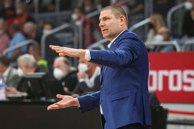 Head coach Oren Amiel Brose Bamberg Brose Bamberg EWE Baskets Oldenburg easyCredit BBL Basketball Bundesliga Season 2021 22 Matchday 23, 08 03 2022 Bamberg, Brose Arena Photo Daniel Löb Loeb Copyright: DanielxLöb