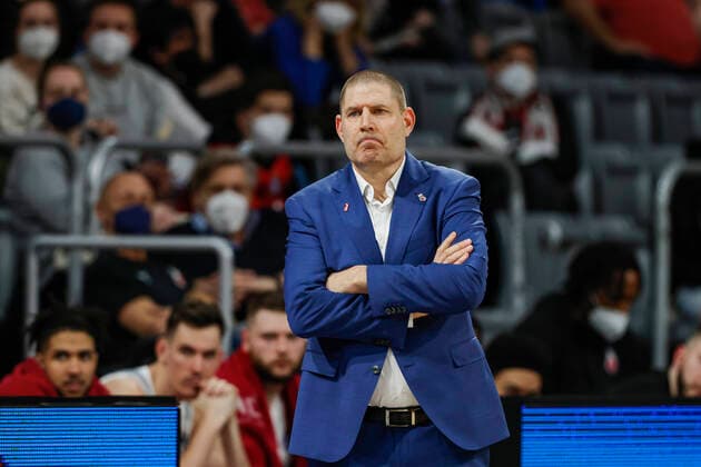 Head coach Oren Amiel Brose Bamberg Brose Bamberg EWE Baskets Oldenburg easyCredit BBL Basketball Bundesliga Season 2021 22 Matchday 23, 08 03 2022 Bamberg, Brose Arena Photo Daniel Löb Loeb Copyright: DanielxLöb