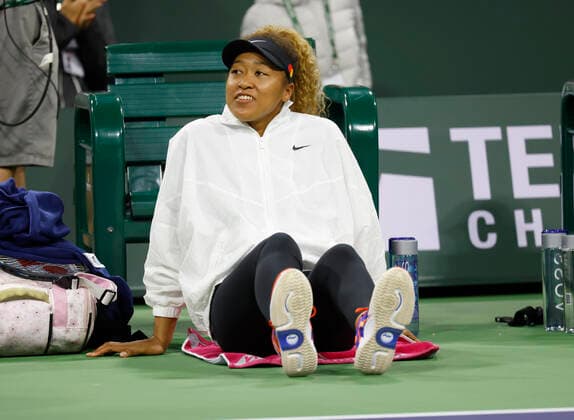 March 08, 2022 Naomi Osaka of Japan in action during the Eisenhower Cup of the 2022 BNP Paribas Open at Indian Wells Tennis Garden in Indian Wells, California. Mandatory Photo Credit : CSM. Indian Wells United States of America - ZUMAc04_ 20220308_zaf_c04_167 Copyright: xCharlesxBausx