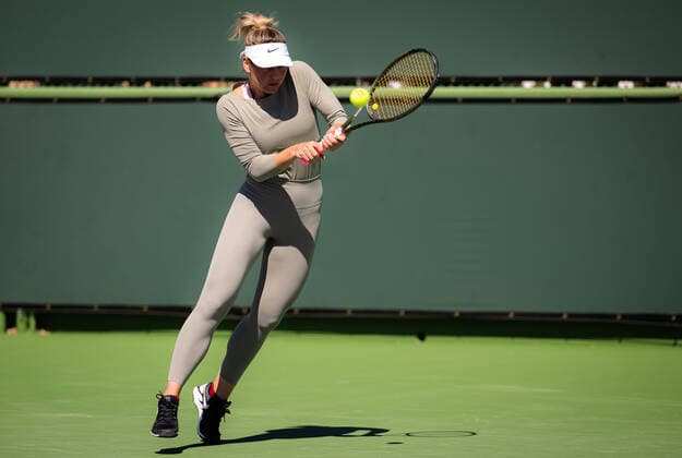 March 8, 2022, INDIAN WELS, CALIFORNIA, UNITED STATES: Marta Kostyuk of Ukraine during practice at the 2022 BNP Paribas Open WTA, Tennis Damen 1000 tennis tournament INDIAN WELS UNITED STATES - ZUMAa181 20220308_zaa_a181_043 Copyright: xRobxPrangex