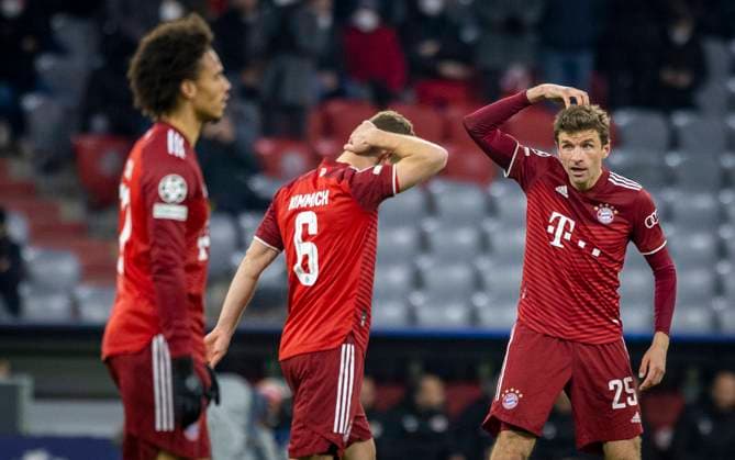 Goal celebration Thomas Mueller Muenchen FC Bayern Munich vs Red Bull Salzburg 08 03 2022, Football Champions League, season 2021 22 Photo Moritz Müller