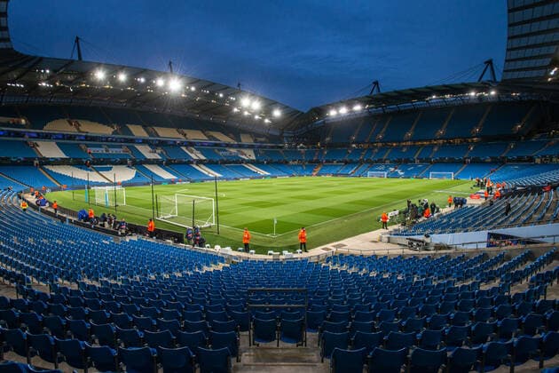 Manchester City v Sporting Clube de Portugal UEFA Champions League The Etihad Stadium, Manchester ahead of the UEFA Champions League Round of 16 second leg match between Manchester City and Sporting Clube de Portugal. Content Not Available For UK Newspapers Copyright: xMattxWilkinsonx FIL-16635-0001