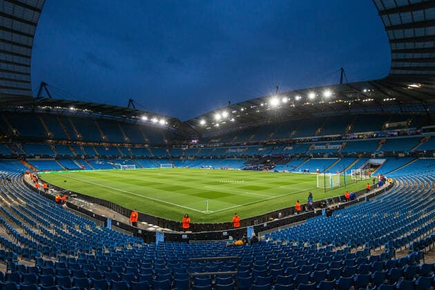 Manchester City v Sporting Clube de Portugal UEFA Champions League The Etihad Stadium, Manchester ahead of the UEFA Champions League Round of 16 second leg match between Manchester City and Sporting Clube de Portugal. Content Not Available For UK Newspapers Copyright: xMattxWilkinsonx FIL-16635-0006