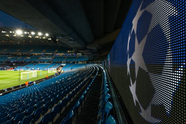 Manchester City v Sporting Clube de Portugal UEFA Champions League The Etihad Stadium, Manchester ahead of the UEFA Champions League Round of 16 second leg match between Manchester City and Sporting Clube de Portugal. Content Not Available For UK Newspapers Copyright: xMattxWilkinsonx FIL-16635-0005