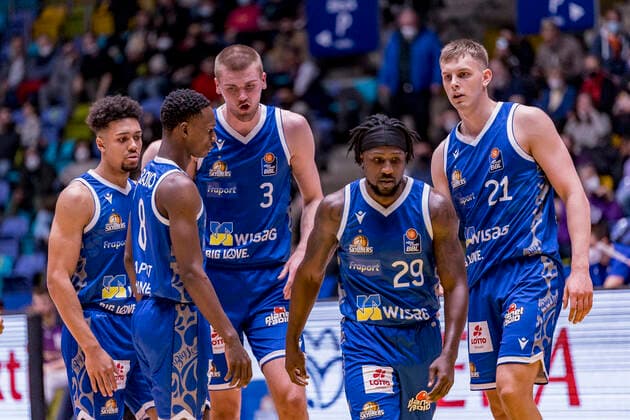 easyCredit BBL, Fraport Skyliners vs BG Göttingen, Frankfurt, Fraport Arena, 9 3 2022 Matt Haarms Fraport Skyliners 3 Will Cherry Fraport Skyliners 29 Lorenz Brenneke Fraport Skyliners 21 Brancou Badio Fraport Skyliners 8 , Fraport Skyliners vs BG Göttingen, Frankfurt, Fraport Arena, 9 3 2022 Copyright: xBEAUTIFULxSPORTS Gawlikx