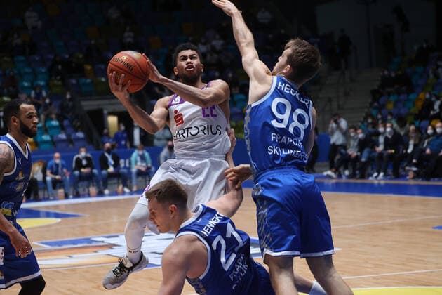 Stephen Brown BG Goettingen 22 , Skyliners Frankfurt vs BG Goettingen, basketball, 1 Easy Credit Bundesliga, 21 Spieltag, 09 03 2022, Skyliners Frankfurt vs BG Goettingen, basketball, 1 Easy Credit Bundesliga, 21 Spieltag, 09 03 2022 Frankfurt Copyright: xJoergxNiebergall Eibner-Pressefox EP_JNL