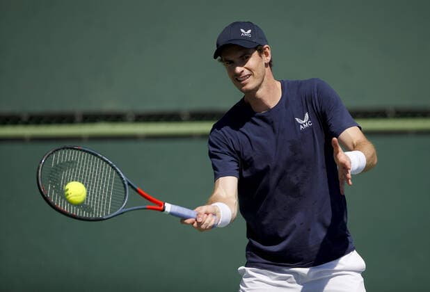 Mandatory Credit: Photo by Ella Ling Shutterstock (12841086e) Andy Murray of GBR in action BNP Paribas Open, Tennis, Day 1, Indian Wells Tennis Garden, California, USA - 09 Mar 2022 BNP Paribas Open, Tennis, Day 1, Indian Wells Tennis Garden, California, USA - 09 Mar 2022 Copyright: xEllaxLing Shutterstockx 12841086e