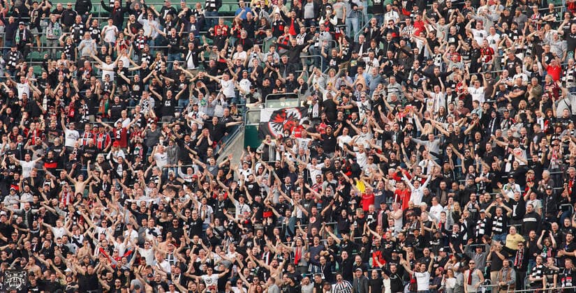 9th March 2022 stadium Benito Villamarin Sevilla Spain UEFA Europa League Betis vs Eintracht Frankfurt fans of Eintracht Frankfurt in Sevilla Sevilla Sevilla Andalucia Spain Futbol Copyright: xManuxGomezx xAgenciaxLOFx