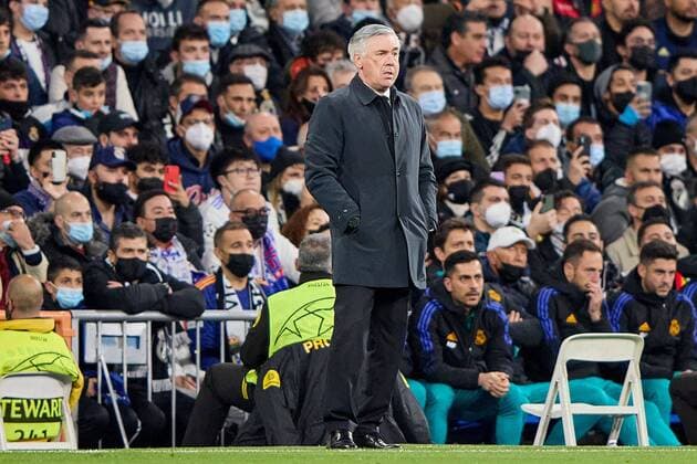 Mandatory Credit: Photo by Pressinphoto Shutterstock (12842352ef) Real Madrid coach Carlo Ancelotti Real Madrid v PSG, UEFA Champions League 2021-2022, Round of 16, first leg. Football, Santiago Bernabeu Stadium, Madrid, Spain - 09 Mar 2022 Editorial use only Real Madrid v PSG, UEFA Champions League 2021-2022, Round of 16, first leg. Football, Santiago Bernabeu Stadium, Madrid, Spain - 09 Mar 2022 Editorial use only Copyright: xPressinphoto Shutterstockx 12842352ef