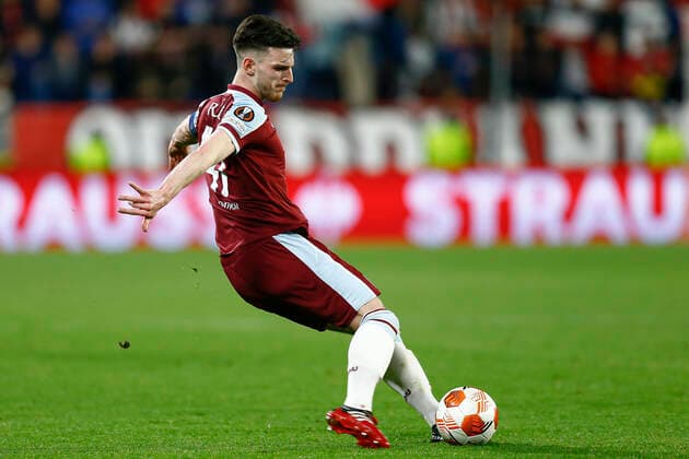ESP: Sevilla FC-West Ham. UEFA Europa League Declan Rice of West Ham during the UEFA Europa League match, round of 16 between Sevilla FC and West Ham played at Sanchez Pizjuan Stadium on March 10, 2022 in Sevilla, Spain. (Antonio Pozo PRESSINPHOTO) kpng Copyright: xAntonioxPozox xPRESSINPHOTOx AP_100322_018