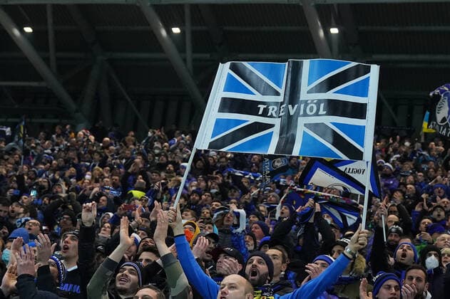 Photo Spada LaPresse March 10, 2022 - Bergamo ,Italy Soccer Atalanta vs Bayer Leverkusen - Europa League 2021 2022 In the photo : supporters (Atalanta BC);  Copyright: xSpada LaPressex