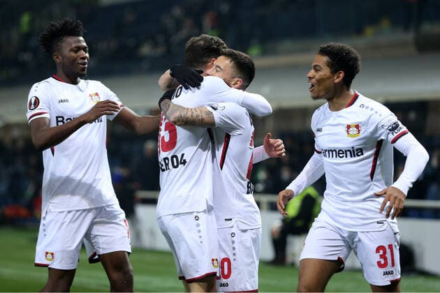 Bergamo 10 03 2022 - Europa League Atalanta-Bayer Leverkusen foto Image nella foto: esultanza gol Charles Aranguiz 