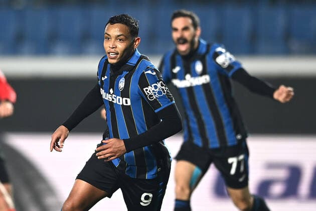 Mg Bergamo 10 03 2022 - Europa League Atalanta-Bayer Leverkusen foto Matteo Gribaudi Image nella foto: esultanza gol Luis Muriel 