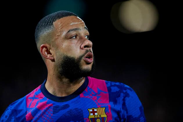 FC Barcelona, Barca v Galatasaray: Round of 16 Leg One - UEFA Europa League Memphis Depay of Barcelona during the UEFA Europa League Round of 16 Leg One match between FC Barcelona and Galatasaray at Camp Nou on March 10, 2022 in Barcelona, Spain. Barcelona Spain  Copyright: xJosexBretonx originalFilename:breton-fcbarcel220310_np2Cm.jpg