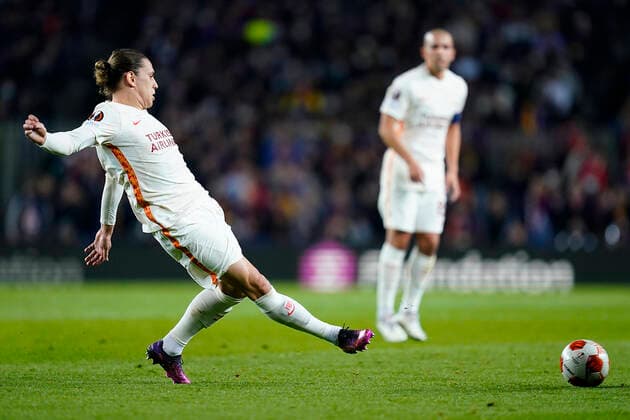 ESP: FC Barcelona, Barca v Galatasaray SK. UEFA Europa League Taylan Antalyali of Galatasaray SK during the UEFA Europa League match between FC Barcelona v Galatasaray SK played at Camp Nou Stadium Stadium on March 10, 2022 in Barcelona, Spain. kpng Copyright: xSergioxRuizx xPRESSINPHOTOx PS_100322_019