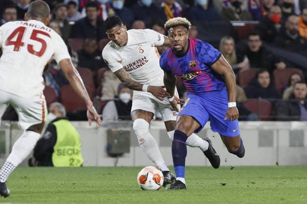 Barcelona, Spain, March 10th 2021: Adama Traore (11 FC Barcelona, Barca during, UEFA Europa League match between Barcelona and Galatasaray at Camp Nou stadium in Barcelona, Spain. Rafa Huerta SPP Barcelona v Galatasaray - UEFA Europa League - Camp Nou Stadium 