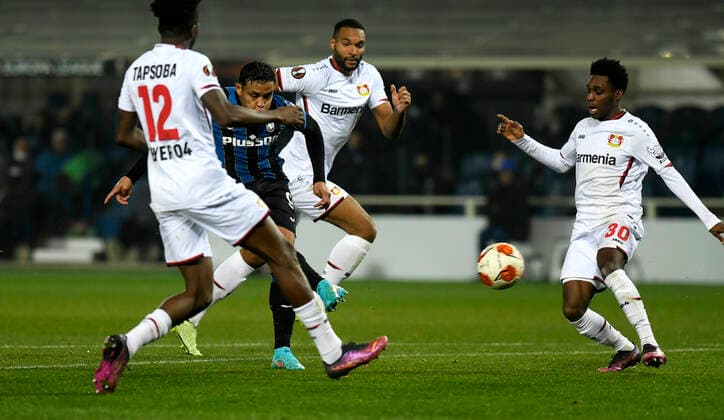 IPP20220310 Football - soccer: UEFA Europa League 2021 2022, Atalanta Bergamo - Bayer 04 Leverkusen, Luis Muriel segna il gol del 3-1 (Verwendung nur in Deutschland - GERMANY ONLY) *** IPP20220310 Football soccer UEFA Europa League 2021 2022, Atalanta Bergamo Bayer 04 Leverkusen, Luis Muriel segna il gol del 3 1 Use only in Germany GERMANY ONLY 