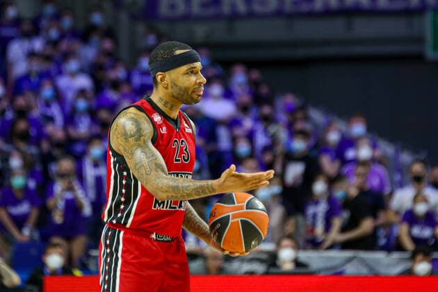 10th March 2022 Wizink Center Madrid, Spain Turkish Airlines Euroleague Basketball Spain, Real Madrid vs AX Armani Exchange Milan Malcolm Delaney Milan Madrid Spain Basketball Copyright: xAlbaxPachecox xAgenciaxLOFx