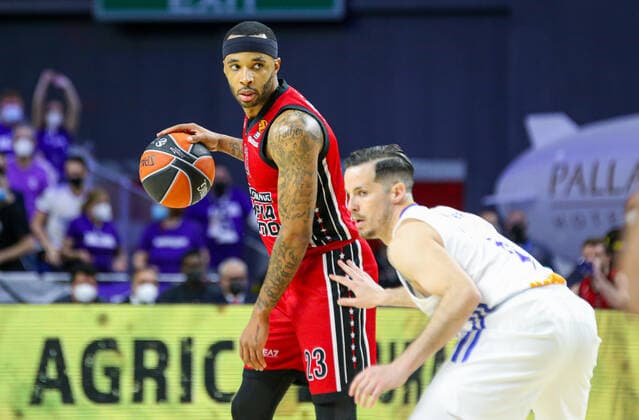 10th March 2022 Wizink Center Madrid, Spain Turkish Airlines Euroleague Basketball Spain, Real Madrid vs AX Armani Exchange Milan Malcolm Delaney Milan Madrid Spain Basketball Copyright: xAlbaxPachecox xAgenciaxLOFx