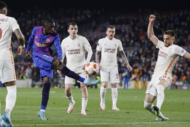 Barcelona, Spain, March 10th 2021: Ousmane Dembele (7 FC Barcelona, Barca during, UEFA Europa League match between Barcelona and Galatasaray at Camp Nou stadium in Barcelona, Spain. Rafa Huerta SPP Barcelona v Galatasaray - UEFA Europa League - Camp Nou Stadium 