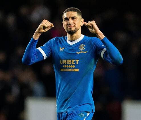Mandatory Credit: Photo by Luke Nickerson Rangers FC Shutterstock (12843267cx) Rangers Defender Leon Balogun celebrates at the end of the match Rangers v Red Star Belgrade, Europa League, Round of 16, First Leg, Football, Ibrox Stadium, Glasgow, UK - 10 Mar 2022 EDITORIAL USE ONLY No use with unauthorised audio, video, data, fixture lists, club league logos or live services. Online in-match use limited to 120 images, no video emulation. No use in betting, games or single club league player publications. Rangers v Red Star Belgrade, Europa League, Round of 16, First Leg, Football, Ibrox Stadium, Glasgow, UK - 10 Mar 2022 EDITORIAL USE ONLY No use with unauthorised audio, video, data, fixture lists, club league logos or live services. Online in-match use limited to 120 images, no video emulation. No use in betting, games or single club league player publications. Copyright: xLukexNickerson RangersxFC Shutterstockx 12843267cx