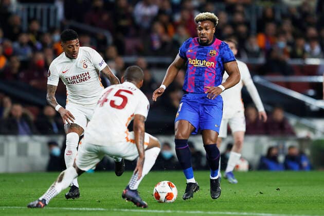 Adama Traore (Barcelona), MARCH 10, 2022 - Football Soccer : UEFA Europa League Round of 16 1st leg match between FC Barcelona, Barca 0-0 Galatasaray AS at the Camp Nou stadium in Barcelona, Spain. Noxthirdxpartyxsales  (182952137)