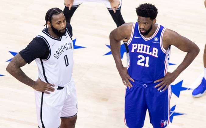 Philadelphia, Pennsylvania, United States of America, March 10th 2022: Joel Embiid (76ers 21)& xA