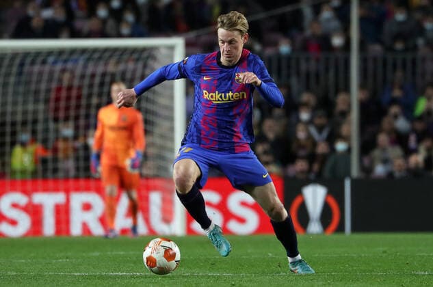 FC Barcelona, Barca v Galatasaray: Round of 16 Leg One - UEFA Europa League Frenkie De Jong during the match between FC Barcelona and Galatasaray SK, corresponding to the first leg of the round of 16 of the UEFA Europa League, played at the Camp Nou Stadium, in Barcelona, on 10th March 2022. Barcelona Spain  Copyright: xUrbanandsportx originalFilename:urbanandsport-fcbarcel220310_npHcE.jpg