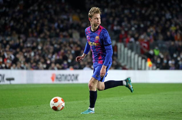 FC Barcelona, Barca v Galatasaray: Round of 16 Leg One - UEFA Europa League Frenkie De Jong during the match between FC Barcelona and Galatasaray SK, corresponding to the first leg of the round of 16 of the UEFA Europa League, played at the Camp Nou Stadium, in Barcelona, on 10th March 2022. Barcelona Spain  Copyright: xUrbanandsportx originalFilename:urbanandsport-fcbarcel220310_npSWT.jpg